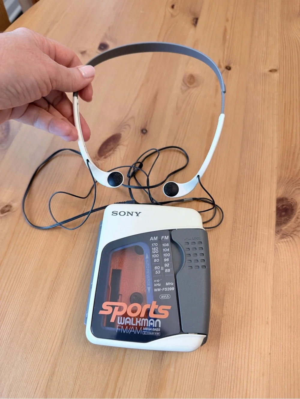 Vintage Sony Sports Walkman Cassette Player with Headphones